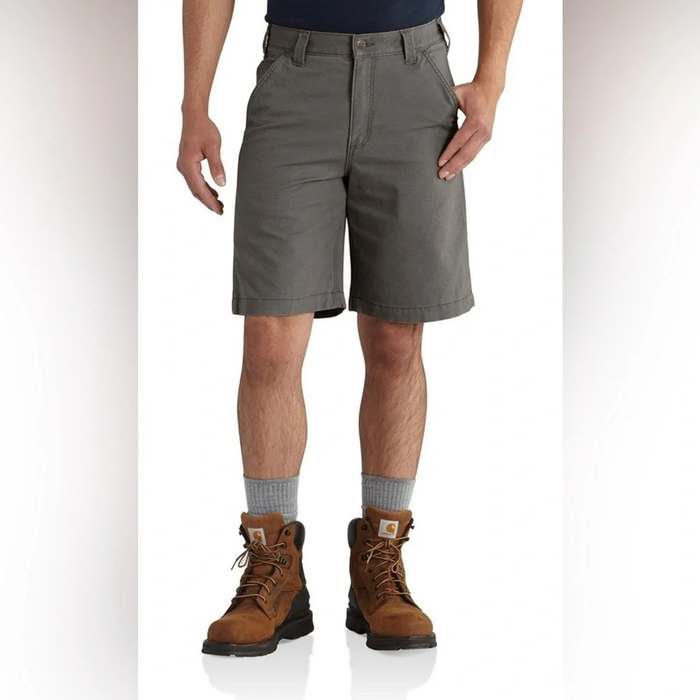 Carhartt Men's Rugged Flex Relaxed Fit Canvas Work Short Size 34 Gravel NWT - Picture 1 of 8